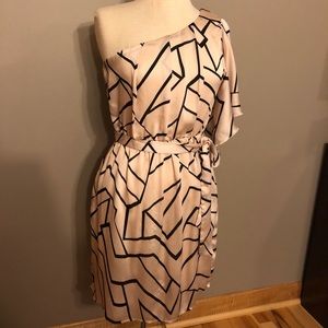 One Shoulder Dress with Removable Belt